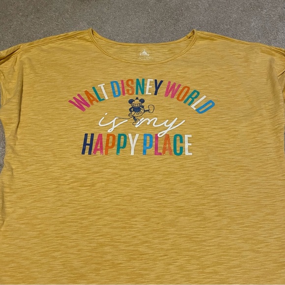 🔥 3/$20 DisneyParks! sparkle! DisneyWorld is my Happy Place t-shirt - sz Lg - Picture 6 of 12